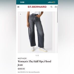 MOTHER jeans the half-pipe flood size 32 *almost never worn* *perfect condition*